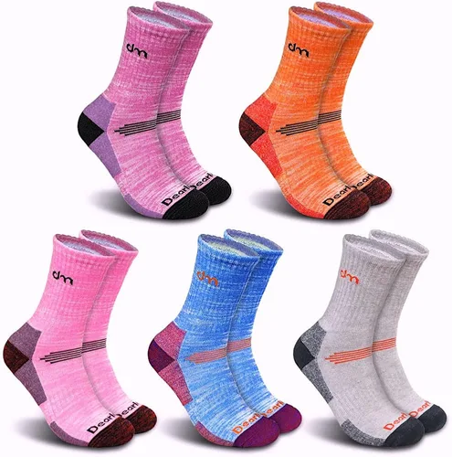 Miniatura 5 de DEARMY Calcetines deportivos de senderismo para mujereshombres, los mejores regaloscalcetines deportivos acolchados que absorben la humedad (5 pares)