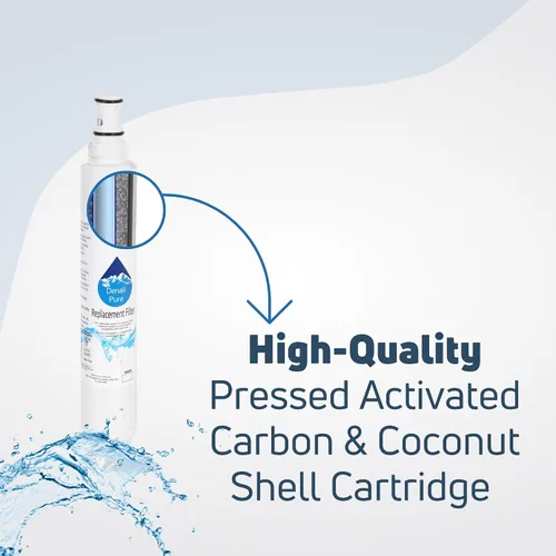 Miniatura 4 de Paquete de 3 filtros de agua de repuesto para refrigerador Whirlpool RWF-1021 - Compatible con cartucho de filtro de agua para refrigerador