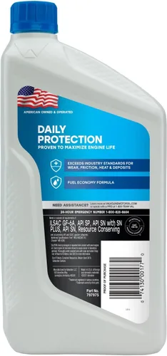 Miniatura 2 de Valvoline Protección Diaria Aceite de motor de mezcla sintética 5W-30, 1 cuarto de galón, 2 por paquete