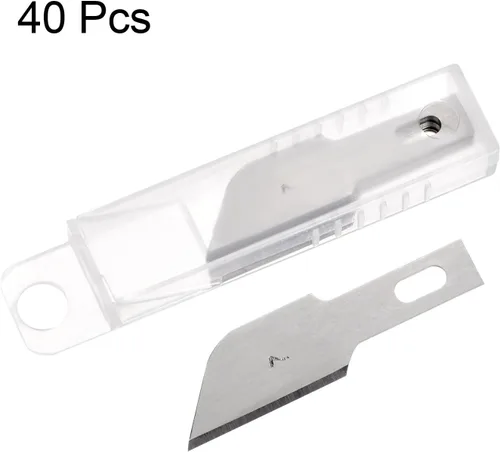 Miniatura 3 de HARFINGTON 40 cuchillas de repuesto para cuchillos Exacto #7, cuchillas de repuesto de precisión Exacto, cuchillas de repuesto para bricolaje, arte