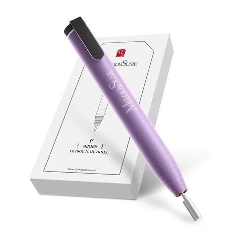 MelodySusie PocketNail - Taladro de uñas USB delgado ergonómico en forma de bolígrafo, PC100G 20000 RPM, lima eléctrica portátil para todas las