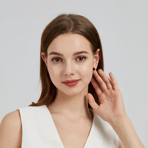 Miniatura 110 de Natural Stone Stud Earrings for Women 8mm Sterling Silver Genuine Gemstone Earrings Handmade Sterling Silver Crystal Stud Earrings for Women