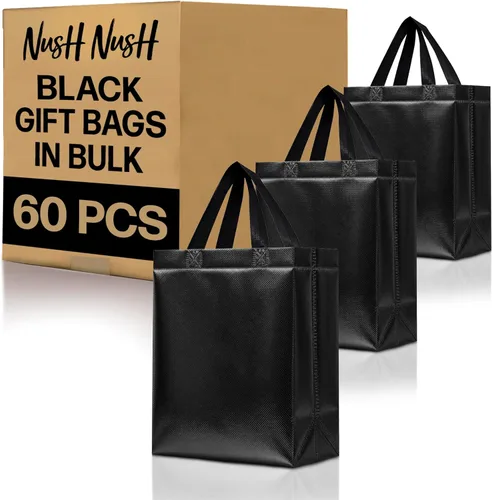Miniatura 26 de Nush Nush Bolsas de regalo de color azul aguamarina de gran tamaño – Juego de 30 bolsas de regalo azul claro brillante con asas a granel – Bolsa