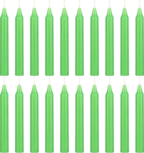 Miniatura 36 de MEGA CANDLES 20 piezas de velas cónicas mini sin perfume amarillas exquisitas, 10 cm de alto x 1 cm de diámetro, Campanas Mágicas, Encantamiento