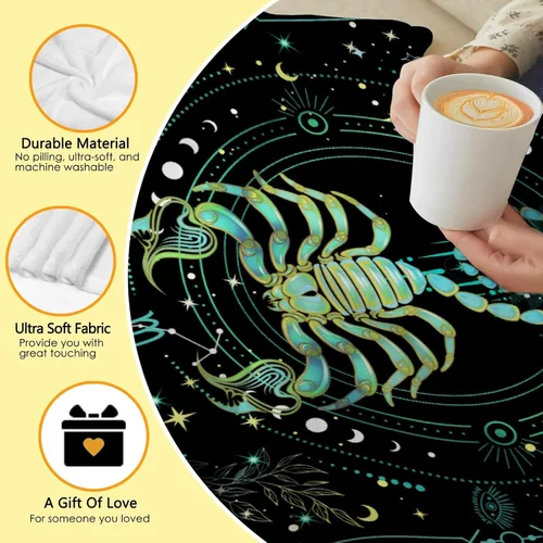 Miniatura 6 de Manta personalizada de escorpio Regalos de manta de constelación personalizada Manta de franela decorativa de astrología Regalos