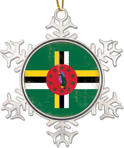 Miniatura 16 de Adorno de metal de copo de nieve de Canadá, recuerdo de Navidad, regalo de recuerdo patriótico, adorno colgante de Navidad, bandera nacional