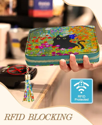 Miniatura 4 de Bistup 40 ranuras transparentes para tarjetas de crédito!, Jardín de 2 gatos
