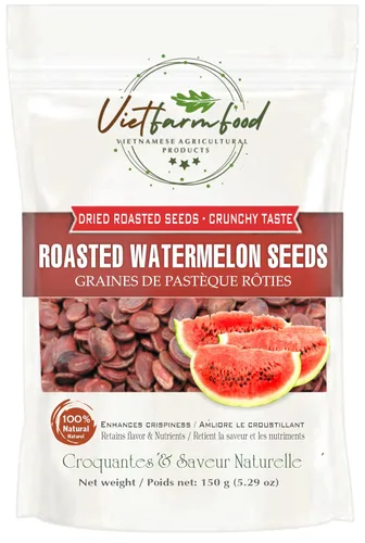 Miniatura 8 de SEMILLAS DE LOTUS CRISPY 5.29oz (150g) VIETFARMFOOD: Ligeramente fritas en aceite. Sin azúcar, dulzura natural, sabor graso característico