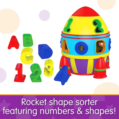 Miniatura 2 de The Learning Journey Aprendizaje temprano - Clasificador de formas de cohete - Juguetes y regalos para niños y niñas a partir de 12 meses - Juguete