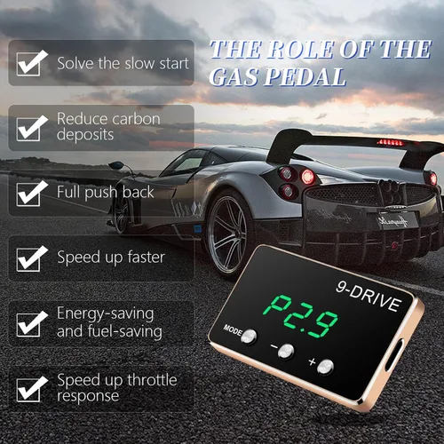Miniatura 4 de Liiiyuan Controlador de respuesta del acelerador, acelerador electrónico inteligente de carreras 9 unidades 9 modos universal para Dodge Maserati