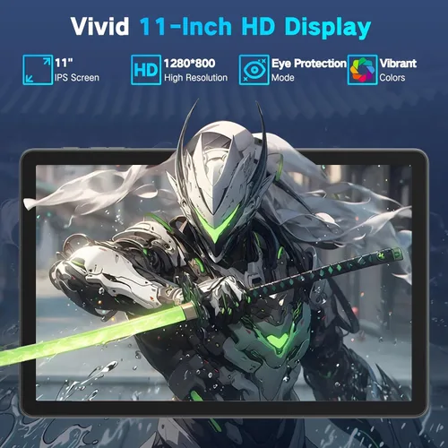 Miniatura 3 de JUNYANG Tableta, tabletas Android 15 de 11 pulgadas con teclado/estuche/mouse, 12GB+128GB+2TB expandibles, tabletas Octa-Core AI con WiFi 6, batería