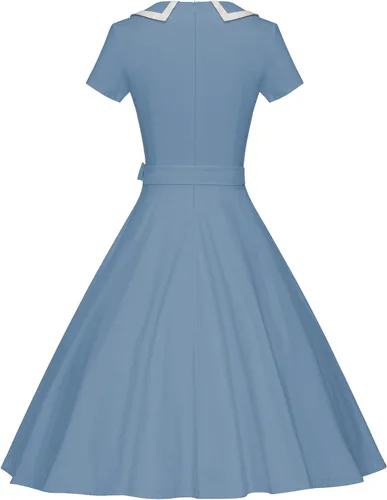 Miniatura 2 de GownTown Vestidos para mujer, estilo vintage de los años 50, vestidos elásticos con bolsillos