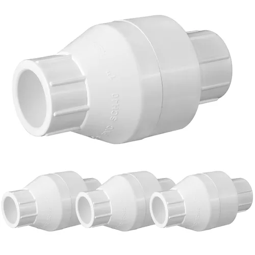 Miniatura 8 de Geetery Válvula de Retención en Línea de PVC Conexiones con Solvente Plástico Blanco Prevención de Reflujo Accesorios de Tubería Check Socket