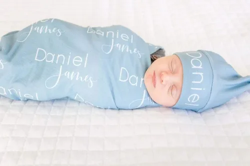 Miniatura 7 de Mantas con nombre personalizadas para bebés, niños y adultos. Manta con nombre personalizado del nombre del bebé. Manta con nombre personalizada