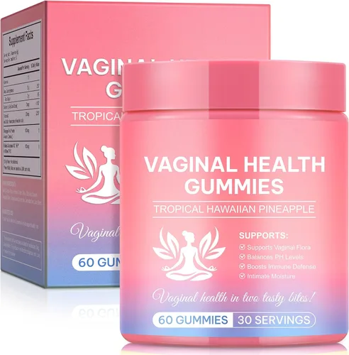 Gomitas de piña con probióticos vaginales para mujer, olmo resbaladizo, gomitas de equilibrio femenino, probióticos de pH Balance para mujeres,