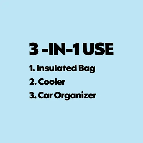Miniatura 6 de Sterno Trunk Buddy Organizador aislado a prueba de fugas, bolsa de alimentos fríos y calientes para comestibles, bebidas y más, exterior de tela