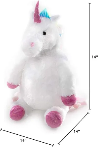 Miniatura 8 de Plushland Peluche esponjoso de unicornio arcoíris de 14 pulgadas – Suave regalo mágico para autismo déficit de atención hiperactiva, regalo de Nuevo