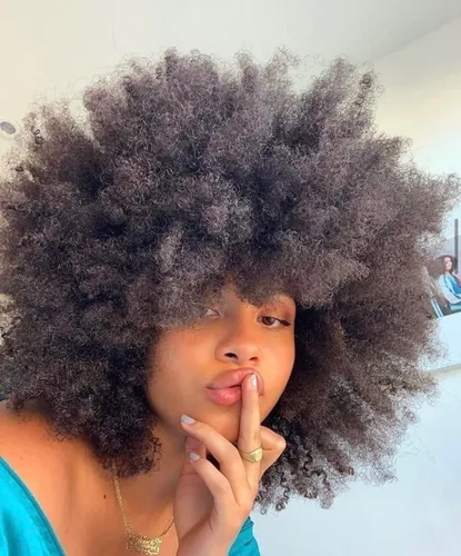 Miniatura 2 de Quella Peluca afro afro rizada de cabello humano completo encaje pelucas 70s 4c 4b Afro Puff Pelucas HD transparente línea capilar natural parte