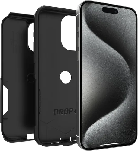 Miniatura 4 de OtterBox iPhone 15 Pro MAX (Solo) Funda de la Serie Commuter - NEGRO, delgada y resistente, apta para bolsillo, con protección de puertos