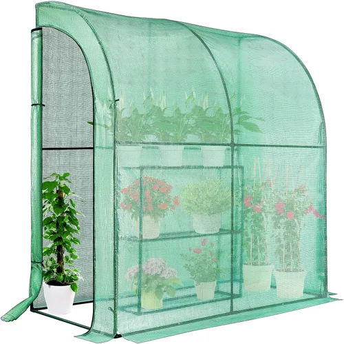 Miniatura 19 de VIVOSUN Invernadero portátil para caminar de 49 x 49 x 63 pulgadas, con cubierta de PVC y base desmontable, emergente instantáneo y plegable, mini