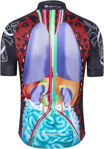 Miniatura 92 de Weimostar Hombre Ciclismo Jersey Manga Corta Bicicleta Ropa Multicolor Diamante
