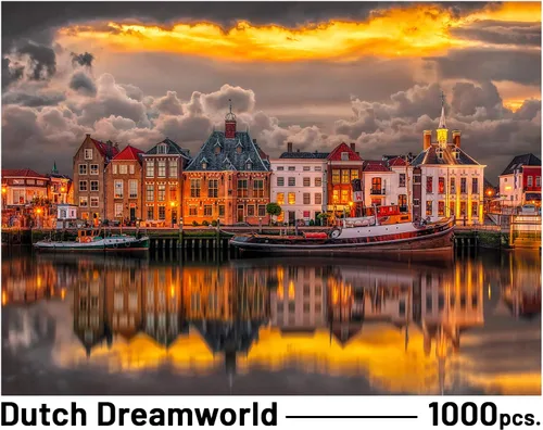 Miniatura 3 de Clementoni 39421 Clementoni-39421-Dutch Dreamworld-1000 piezas, multicolor