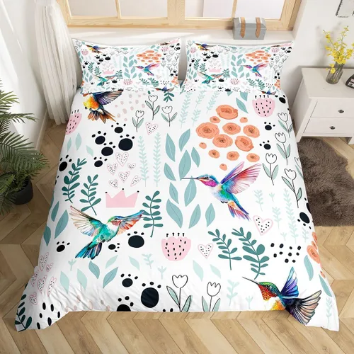 Miniatura 46 de Erosebridal Juego de ropa de cama individual de animales de la selva para niñas y niños, funda de edredón de elefante oso, tigre, león, safari