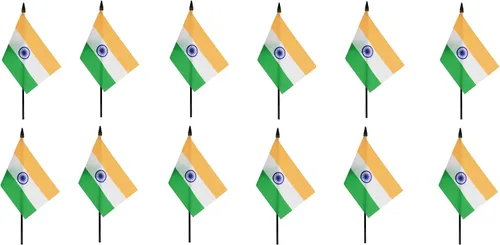 Miniatura 54 de World Flags Direct Banderas en miniatura de poliéster de Afganistán, paquete de 12, decoración de mesa de fiesta, desfiles, 4 x 6 pulgadas, verde