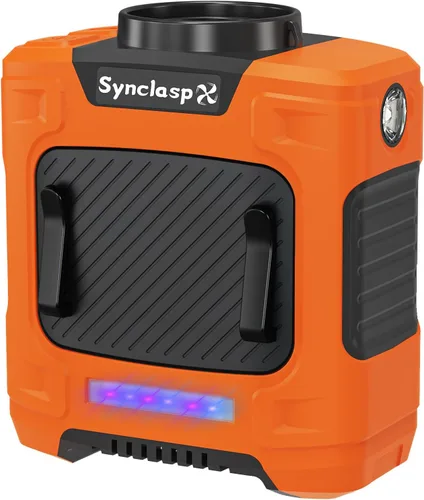 Miniatura 14 de Ventilador de cintura, ventilador recargable de clip de cinturón de 10000 mAh, flujo de aire turbo de 59 pies/s, 18500 rpm, 6 velocidades, hasta 35