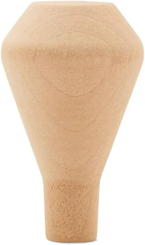 Miniatura 3 de Chimeneas de madera sin terminar, 1-5/8 pulgadas, parte de tren de madera sin terminar para manualidades, paquete de 25 pequeñas chimeneas de madera