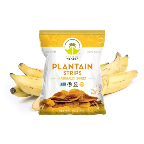 Miniatura 10 de ARTISAN TROPIC Tiras de plátano naturalmente dulces, paquete de 8, 2 onzas, vegano, paleo y sin gluten, bolsas individuales, aperitivos saludables