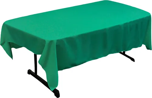 Miniatura 101 de LA Linen Mantel rectangular lavable de popelín de poliéster, resistente a las manchas y a las arrugas, cubierta de mesa 60x84, mantel de tela