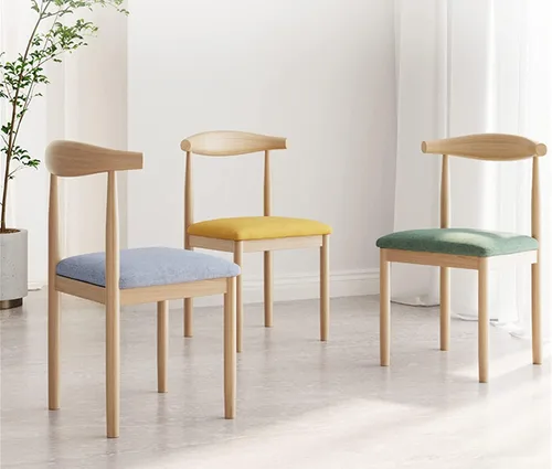 Miniatura 2 de Silla de comedor moderna para sala de maquillaje, sillón retro, silla de cocina de madera para el hogar, sala de estar, restaurante, silla