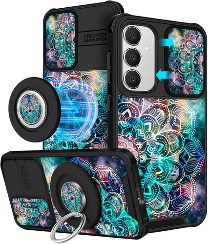 Miniatura 7 de Funermei Funda para teléfono Samsung Galaxy A15 5G - [2 en 1] Funda para teléfono de mujeres lindas chicas, diseño femenino de mariposa negra