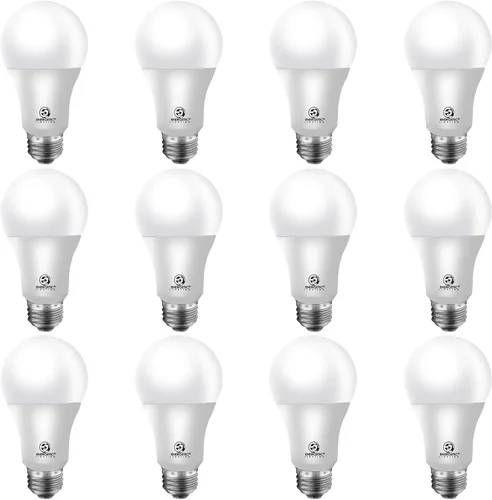 Energetic - Bombilla LED A19 equivalente a 75 W, 2700 K, luz blanca suave, no regulable, 1200 lm, certificación UL, base mediana E26, paquete de 12