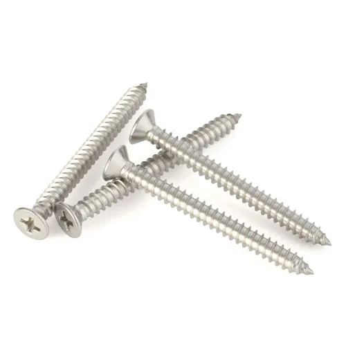 Miniatura 7 de Tornillos de chapa metálica de cabeza plana #14 x 3, tornillos para madera, autoroscantes, acero inoxidable 18-8 (304), 25 unidades Plateado