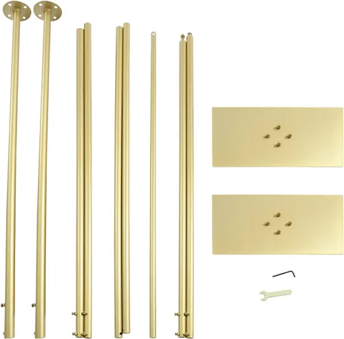Miniatura 6 de CNCEST Kit de soporte para telón de fondo con base de acero, 10 x 10 pies, 10 x 20 pies, sistema de soporte de fondo de boda resistente, soporte