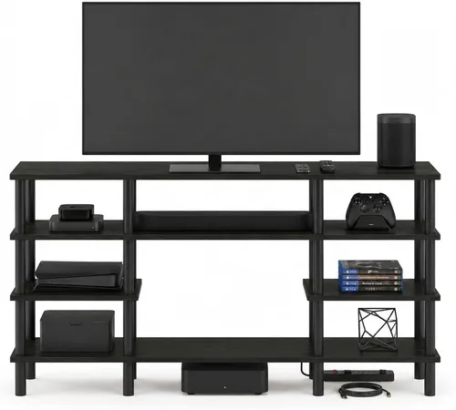 Miniatura 86 de Furinno 11191BK THE Centro de Entretenimiento Soporte para TV, Negro