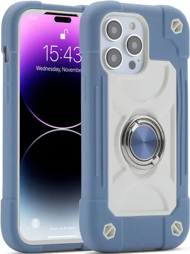 Miniatura 62 de MARKILL Funda compatible con iPhone 15 de 6.1 pulgadas con soporte integrado, [grado militar resistente de cuerpo completo] protección contra Rosa