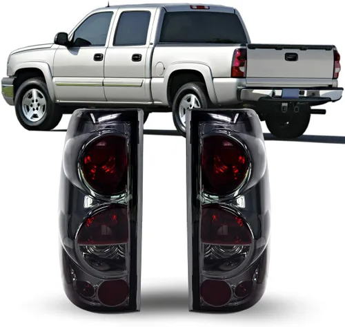 Miniatura 6 de Luces de freno trasero, lámpara trasera ZMAUTOPARTS para pickup Chevy Silverado/GMC Sierra, Negro/humo Negro/Ahumado