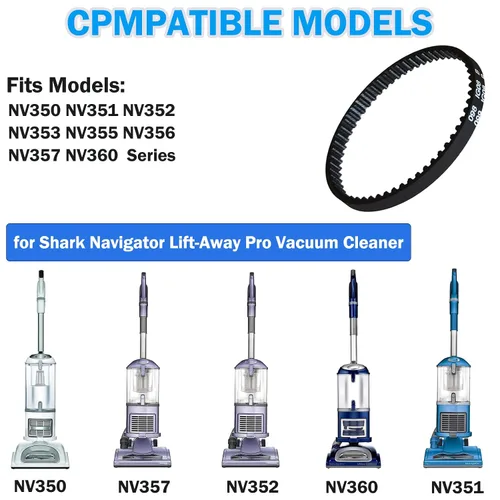 Miniatura 3 de Correas de aspiradora, correas de repuesto para aspiradora vertical Shark Navigator NV350, compatible con modelos: NV350 NV351 NV352 NV353 NV355
