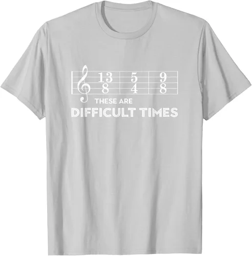 Miniatura 47 de Musician - Camiseta con texto en inglés "These are Difficult Times", talla S