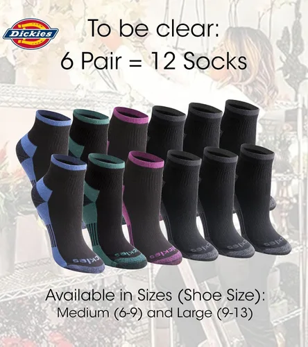 Miniatura 3 de Dickies Calcetines Dri-tech que absorben la humedad para mujer (612 pares) (M-L)