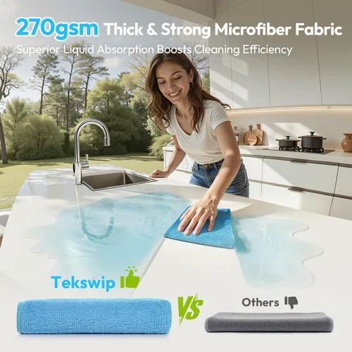 Miniatura 2 de Paño de limpieza de microfibra, paquete de 24, 12 x 12 pulgadas, varios colores Reutilizable Super Absorbente Suave Para La Cocina Casa Ventana