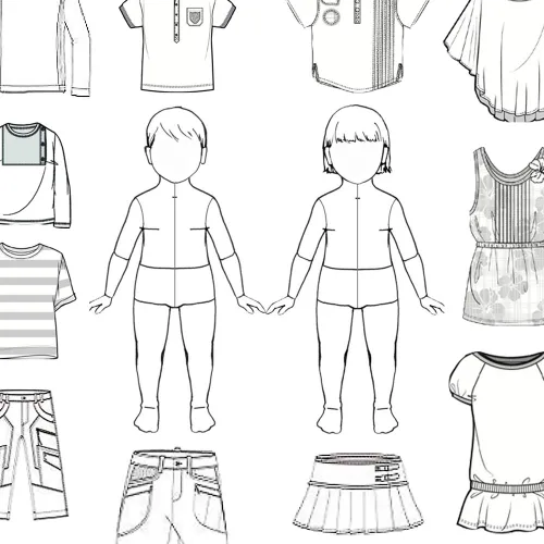 Miniatura 3 de 2 piezas de regla de curva francesa para niños para diseño de patrones humanoides de costura, reglas de curva francesa para medición de ropa, papel