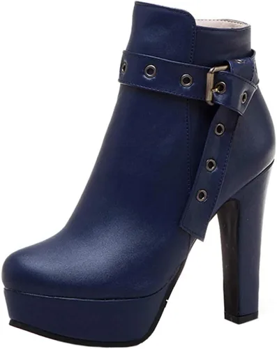 Miniatura 50 de Scaoruki Zapatos de otoño de moda para mujer, botines de tacón de bloque