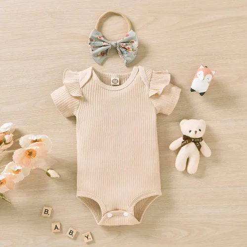 Miniatura 4 de Aalizzwell Conjunto de pantalones de canalé para bebés y niñas