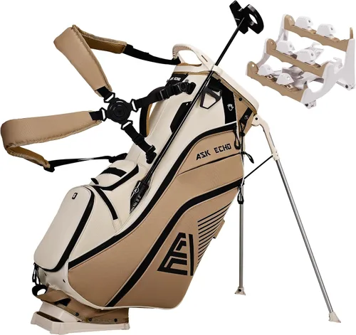 Miniatura 13 de ASK ECHO Golf ST-14 Bolsa híbrida con divisores de longitud completa de 14 vías y clip de putter rápido