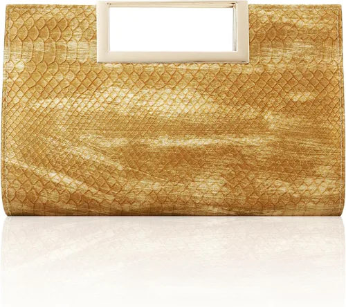 Miniatura 12 de Gets Bolso de mano para mujer, de piel sintética, bolso de noche para formal, boda, fiesta, bolso cruzado pequeño con cadena
