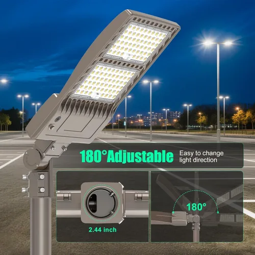 Miniatura 5 de Luz LED de Poste para Estacionamiento de 480V 320W con Montaje de Ajuste Deslizante, Luces LED Tipo Caja UL DLC Certificadas 44800LM 5000K Luces
